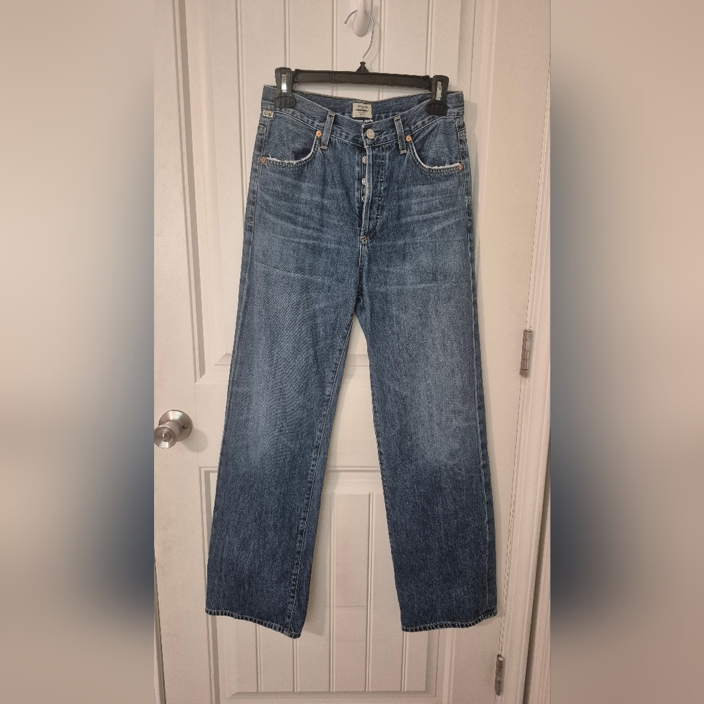 Citizens Of Humanity Flavie High Rise Wide Leg Denim Jeans Sz 24